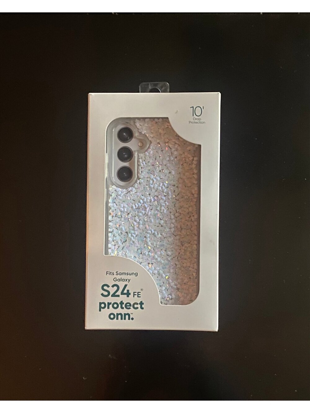 Onn Case for Samsung Galaxy S24 FE Iridescent Glitter Fleck